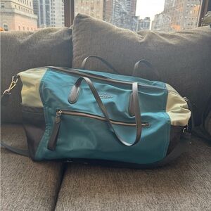Kate Spade Teal and Blue Duffel Bag